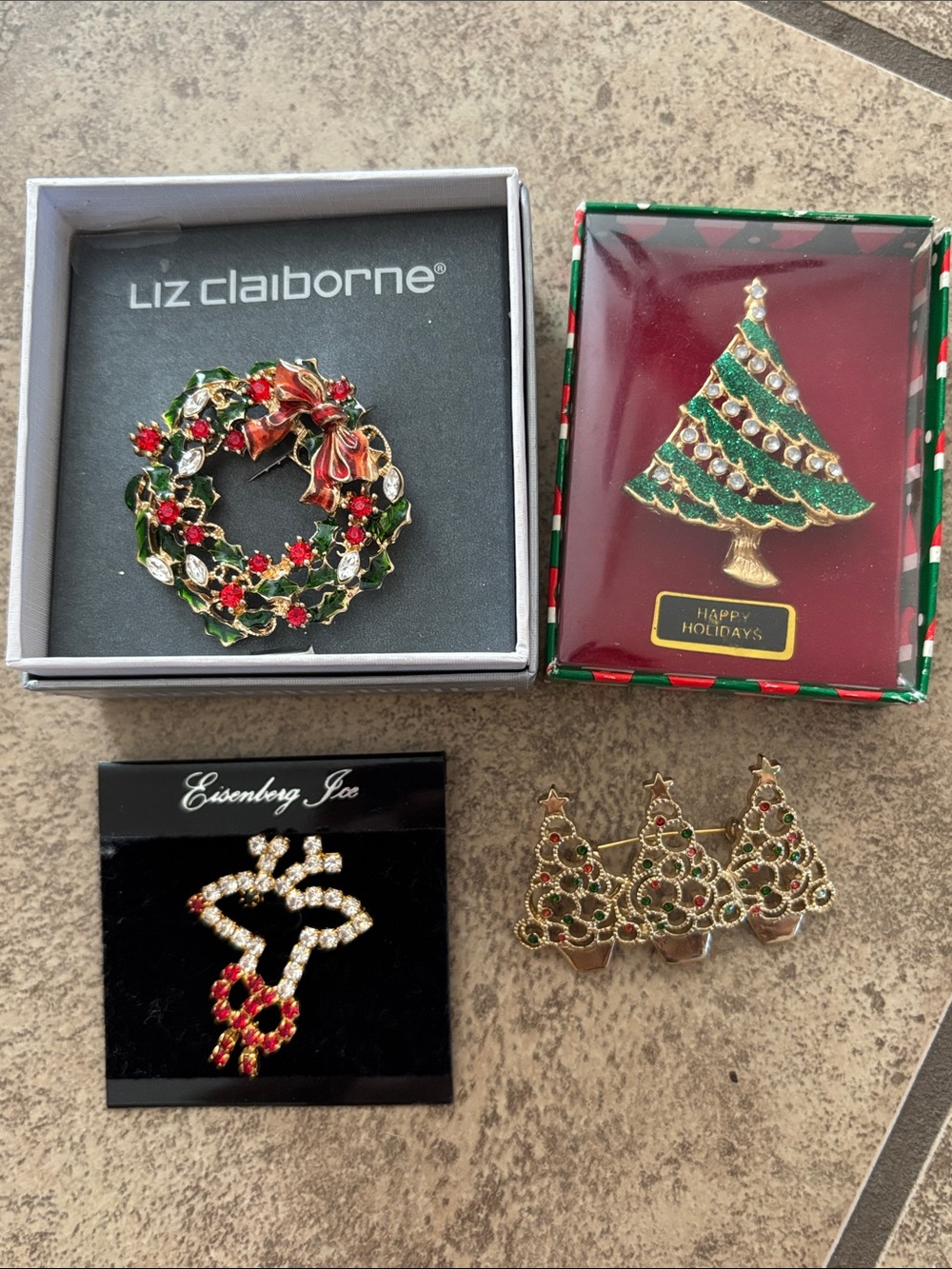 Department Store Holiday Brooch Bundle